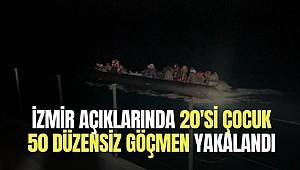 İzmir'de 50 düzensiz göçmen yakalandı
