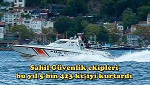 Sahil Güvenlik ekipleri, bu yıl 5 bin 423 kişiyi kurtardı