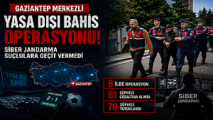 Gaziantep Merkezli Yasa Dışı Bahis Operasyonu! Sİber Jandarma Suçlulara Geçit Vermedi