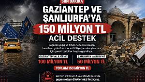 Bakan Çiftçi; Gaziantep ve Şanlıurfa'ya 150 Milyon TL Acil Destek