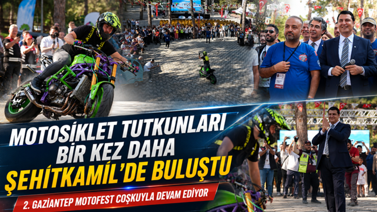 MOTOSİKLET TUTKUNLARI ŞEHİTKAMİL’DE BULUŞTU